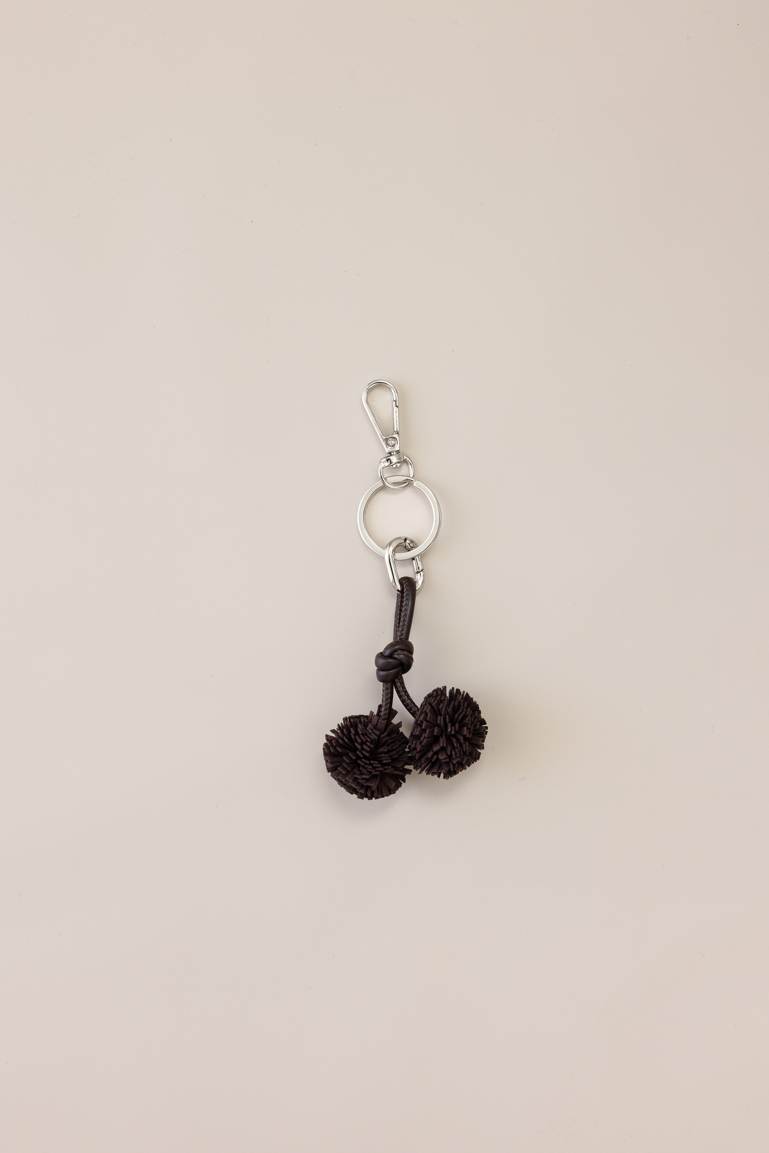 Signature Leather Bow & Pom Pom Charm