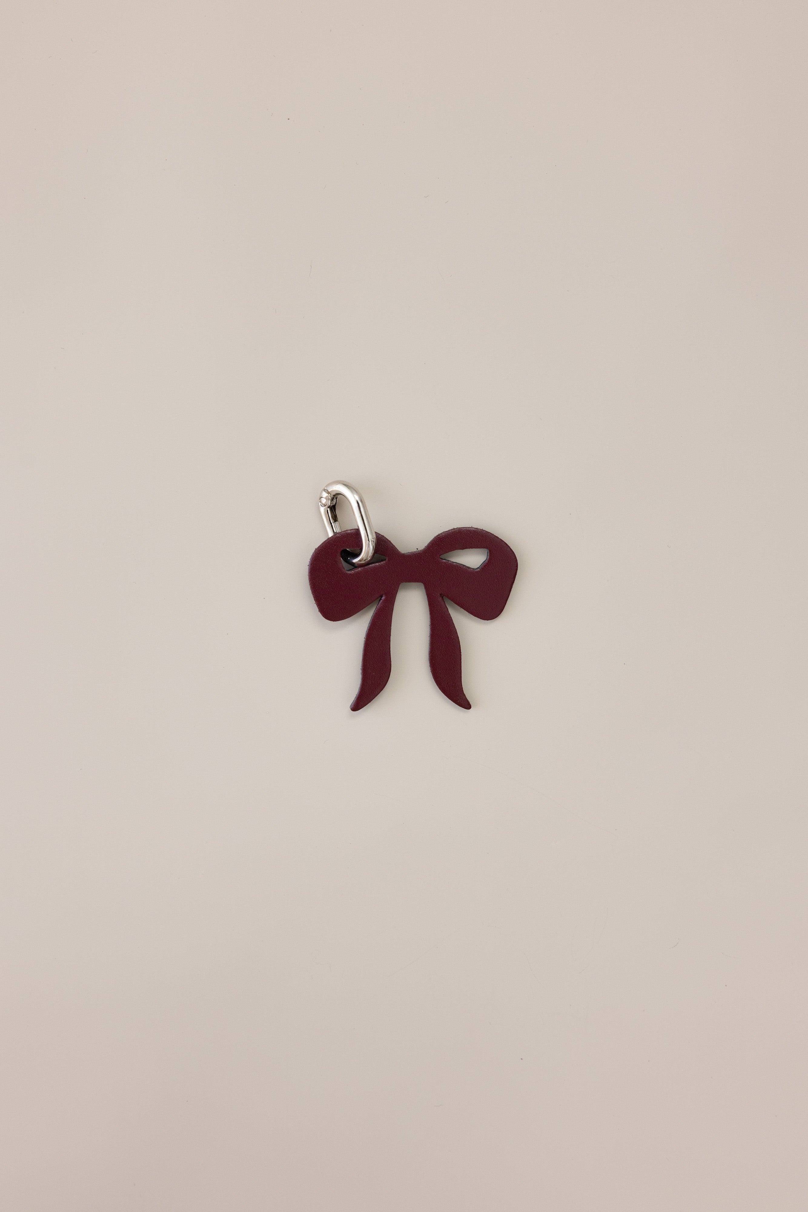 Signature Leather Bow & Pom Pom Charm