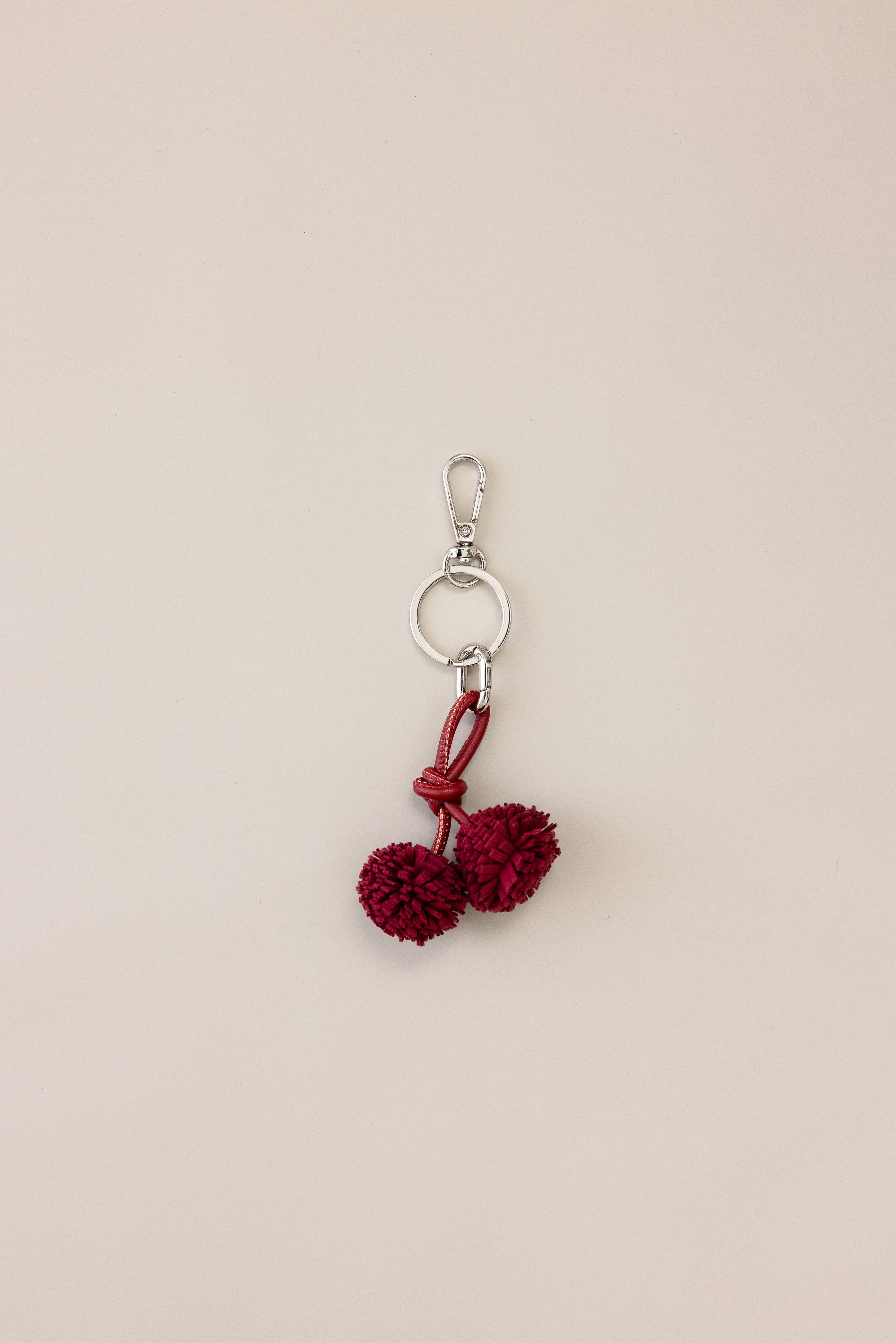 Signature Leather Bow & Pom Pom Charm