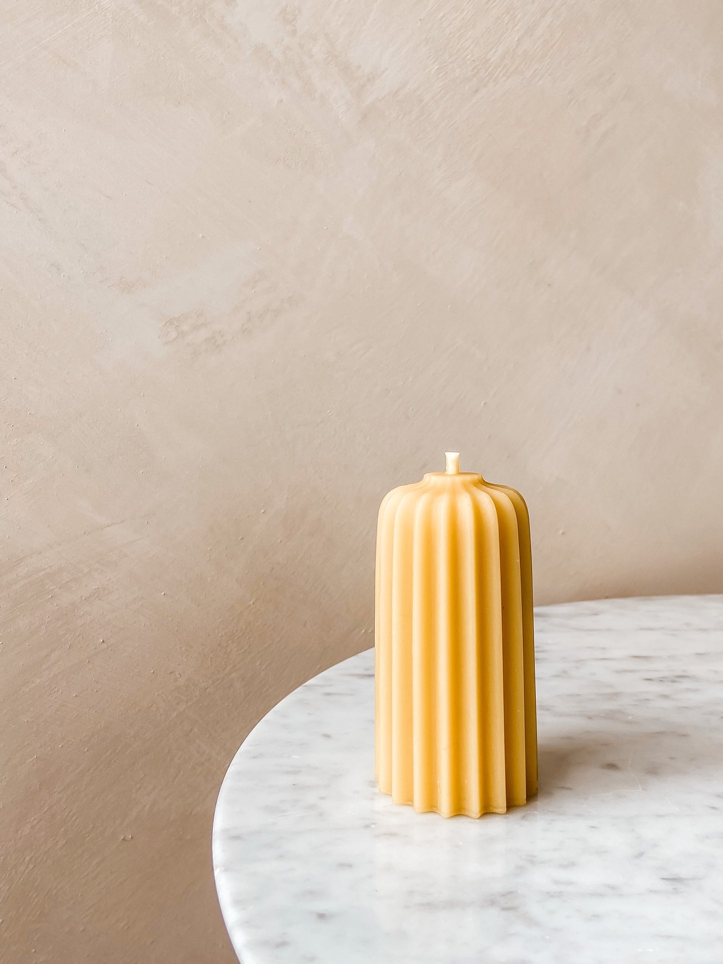 Pleated Pillar Candle designed by Tony Assness